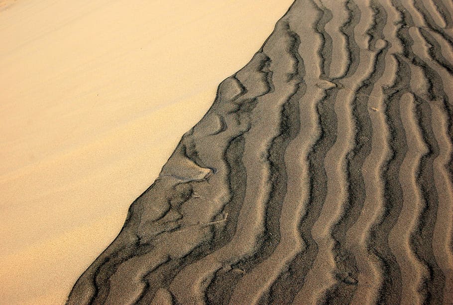 gray sand, desert, dune, abstract, mojave national preserve, land, HD wallpaper