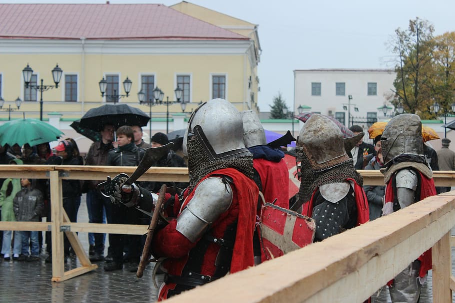 fighting, weapons, history, architecture, built structure, real people HD wallpaper
