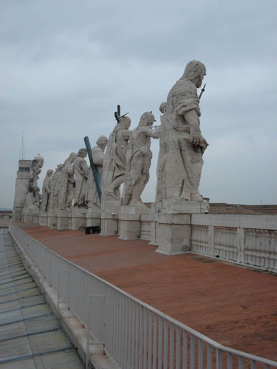 Vatican, Basilica, Revival, statue, sculpture, cloud - sky HD wallpaper