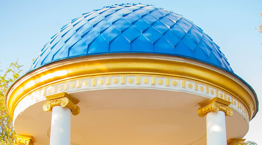 Blue Dome, park, architecture, sky, modern, no people, building exterior HD wallpaper