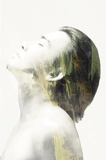 Double Exposure, Photographing, Contact, human, tree, photoshop HD wallpaper