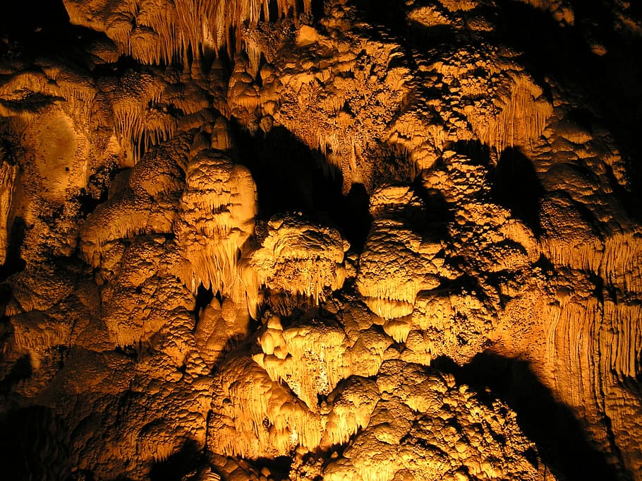 Rock structures inside the cave at Carlsbad Caverns National Park, New Mexico, HD wallpaper