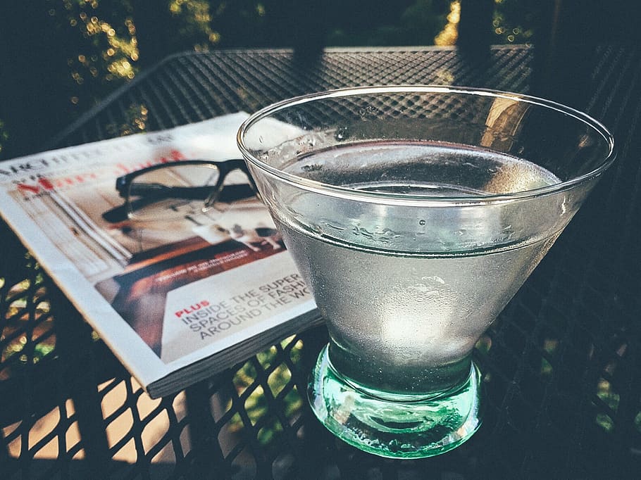 drinking glass filled with white liquid, martini, beverage HD wallpaper