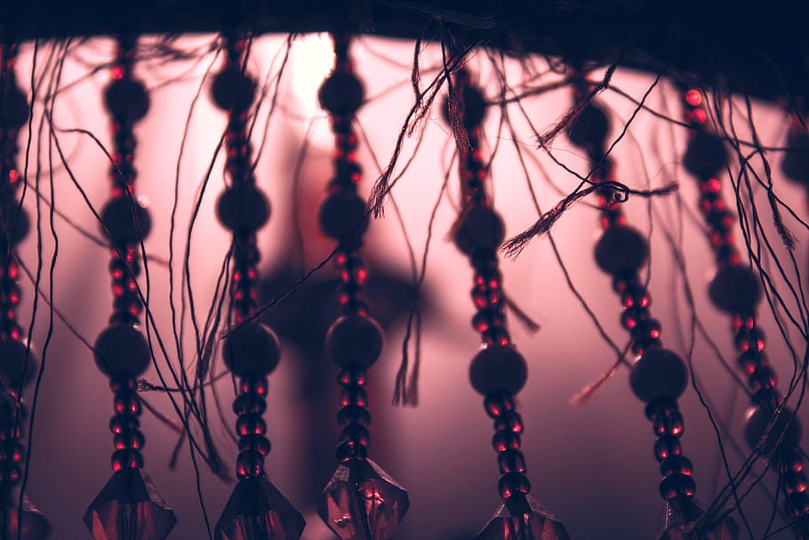 Purple decorations, abstract, objects, electric Lamp, hanging HD wallpaper