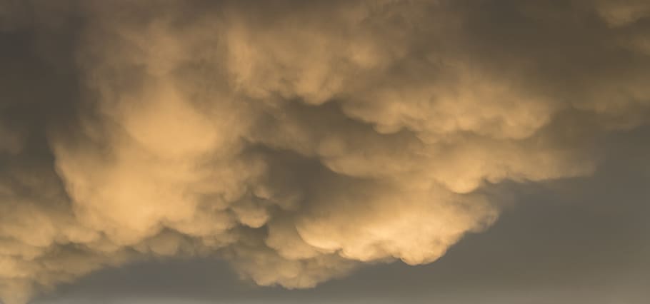 clouds, formation, weather, grey, cloudscape, storm, sunset HD wallpaper