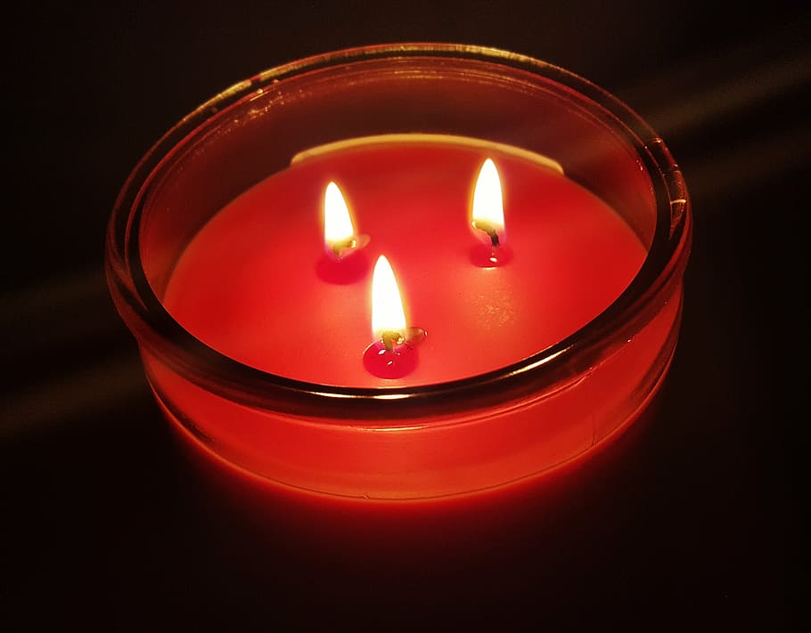 candle, wick, flame, aromatic, scented, candle wax, light, fire HD wallpaper