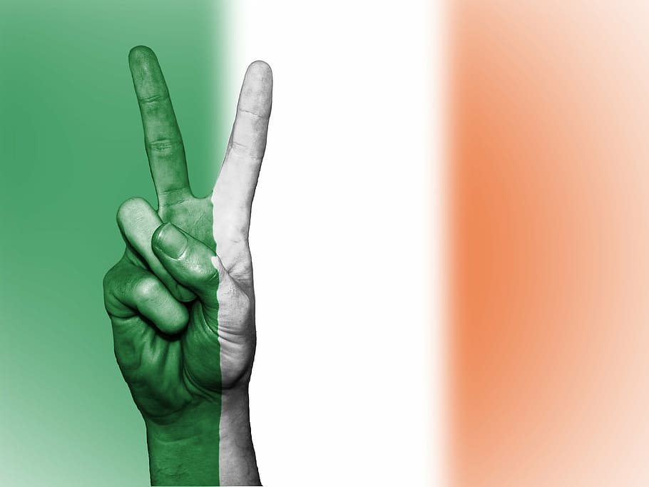 HD wallpaper: peace hand sign, ireland, nation, background, banner, colors  | Wallpaper Flare