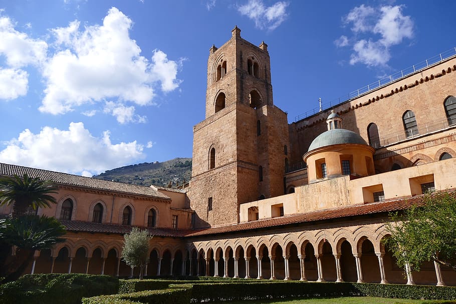 sicily, italy, vacations, monastery, architecture, built structure HD wallpaper