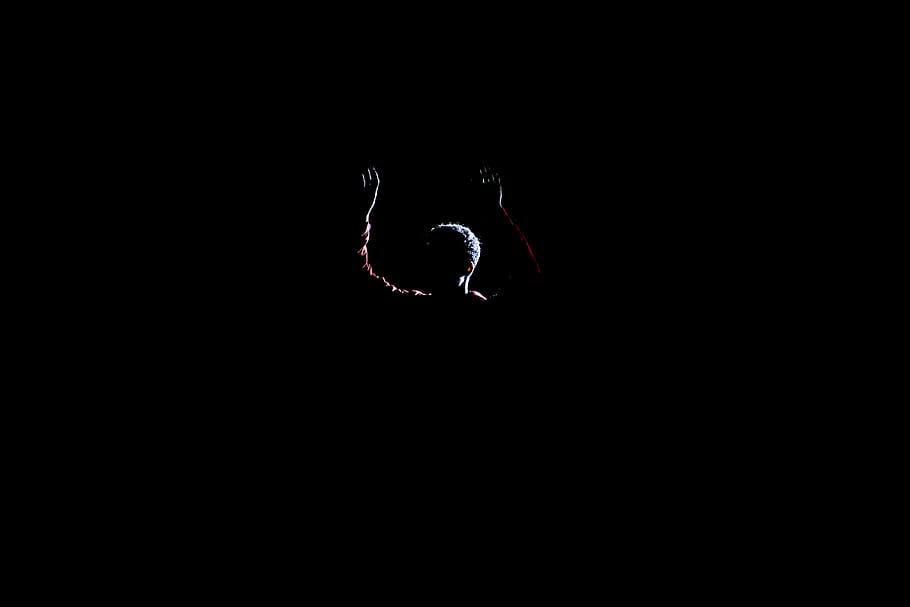 untitled, dark, hand, waving, background, black and white, copy space HD wallpaper