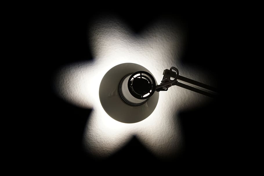 lamp, spot, light, star, shadow, indoors, no people, technology HD wallpaper