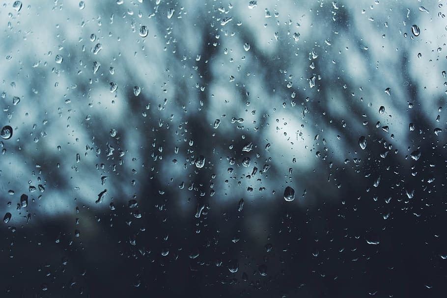 glass with droplets, wet, dark, rain, water, drops, raindrop HD wallpaper