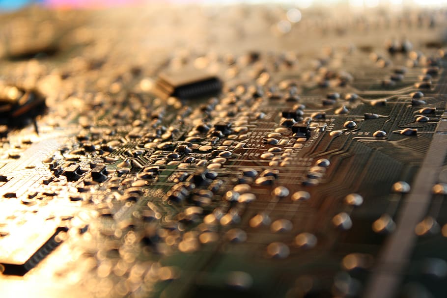 technical, circuit board, electronics, old, recycling, resistance HD wallpaper