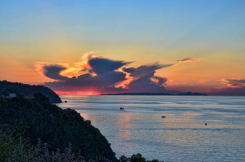 turkey, trilye, summer, landscape, solar, marine, sunset, grub HD wallpaper
