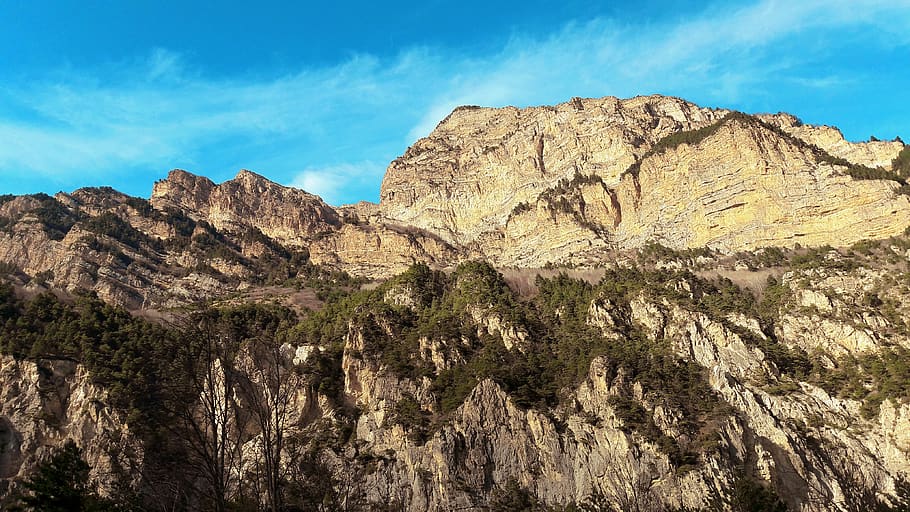 rocks, mountains, nature, sky, rock - object, rock formation HD wallpaper