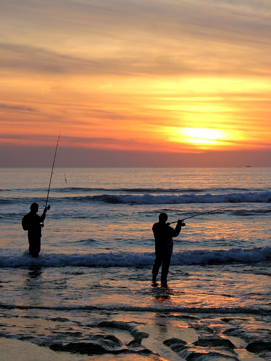 cadiz, spain, nature, sky, water, travel, fisherman, sun, holiday HD wallpaper