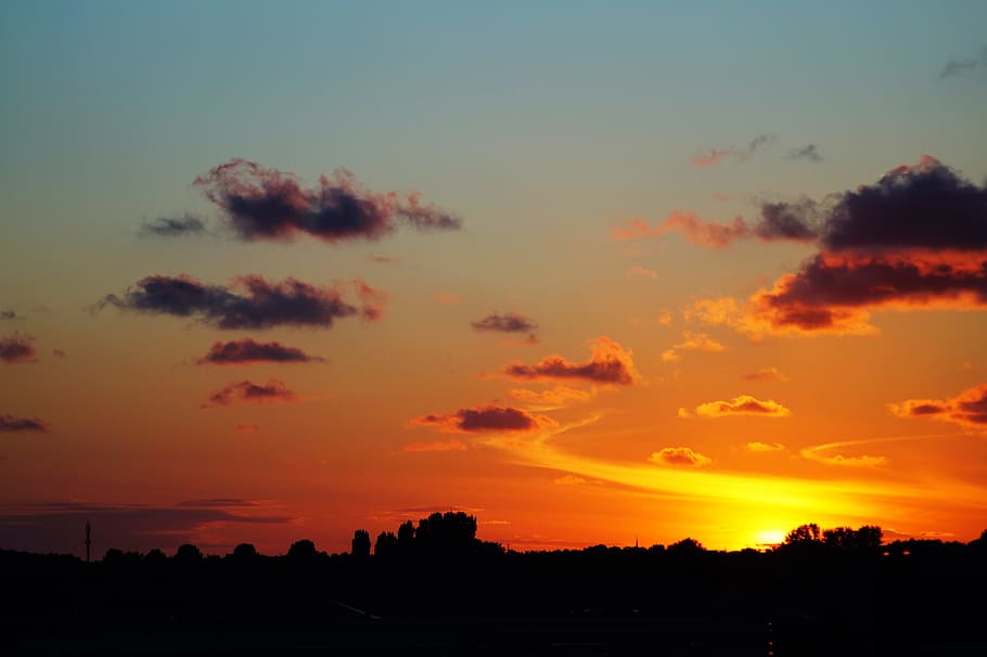 light, dawn, landscape, nature, backlit, clouds, daylight, dusk HD wallpaper