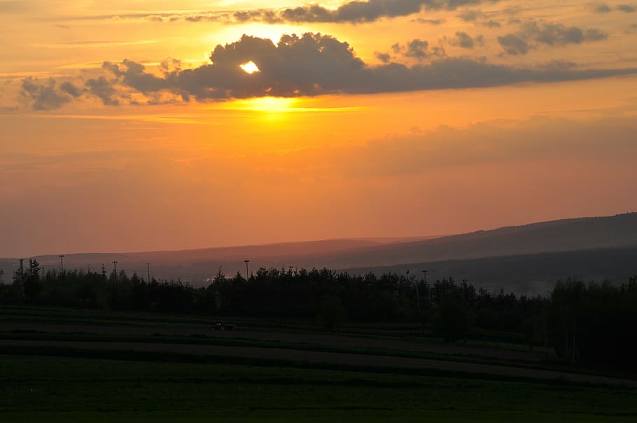 the sun, sky, clouds, west, sunset, scenics - nature, beauty in nature HD wallpaper