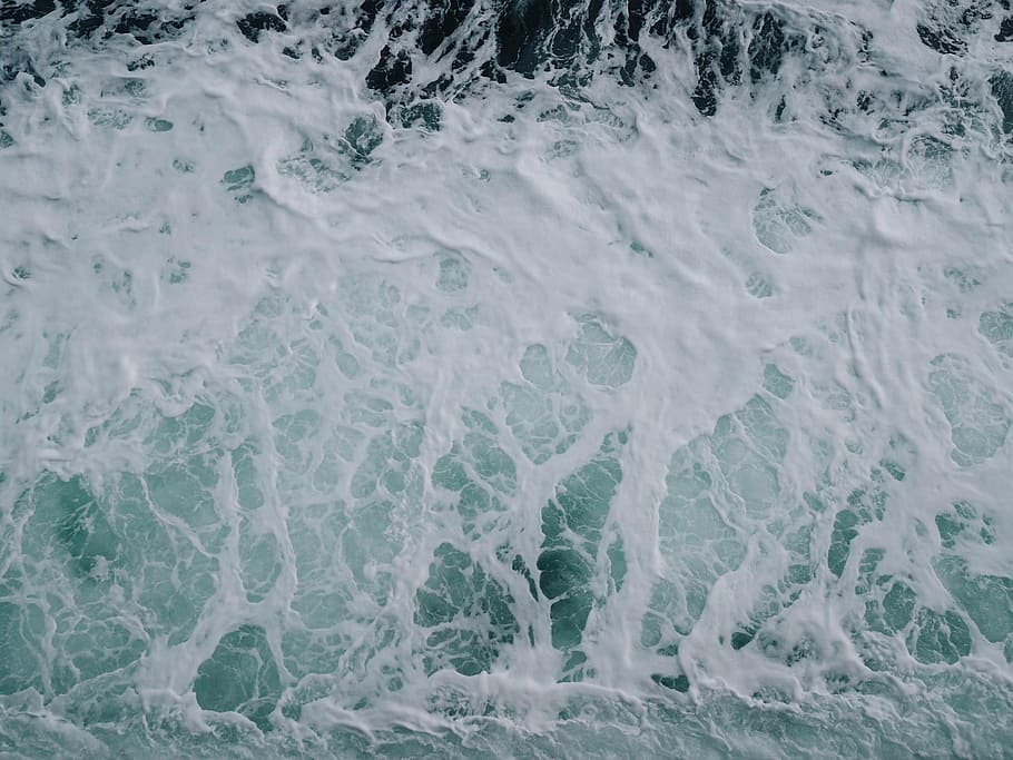 birds eye photography of sea waves, clean, flow, ocean, ripple HD wallpaper