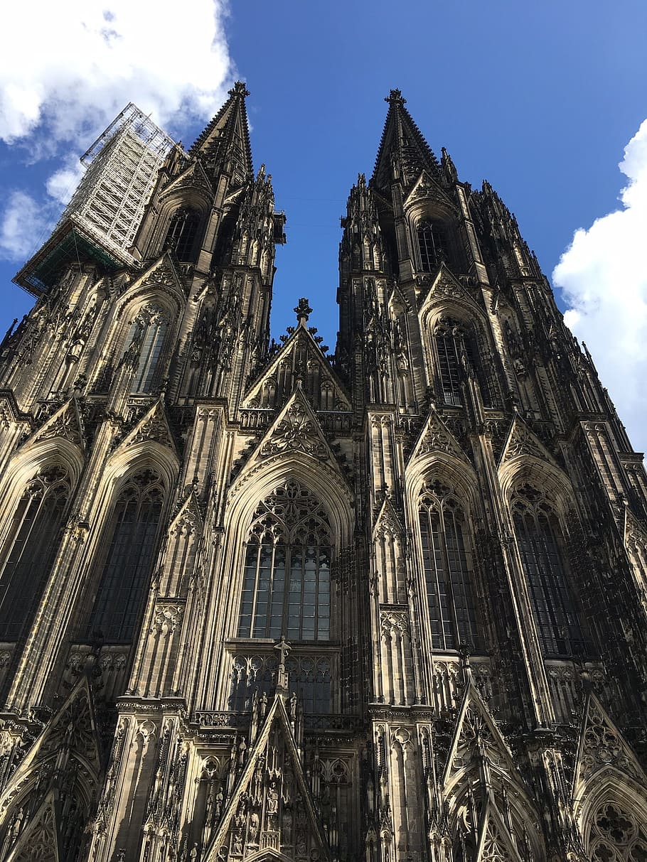 goth like, cathedral, architecture, church, religion, sky, place of worship HD wallpaper