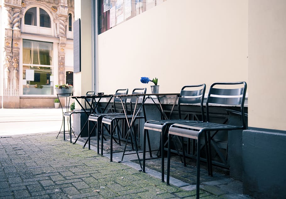 architecture, building, infrastructure, tables, chairs, restaurants HD wallpaper