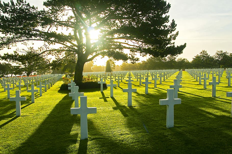 Omaha Beach, Military Cemetery, Normandy, mourning, france, HD wallpaper