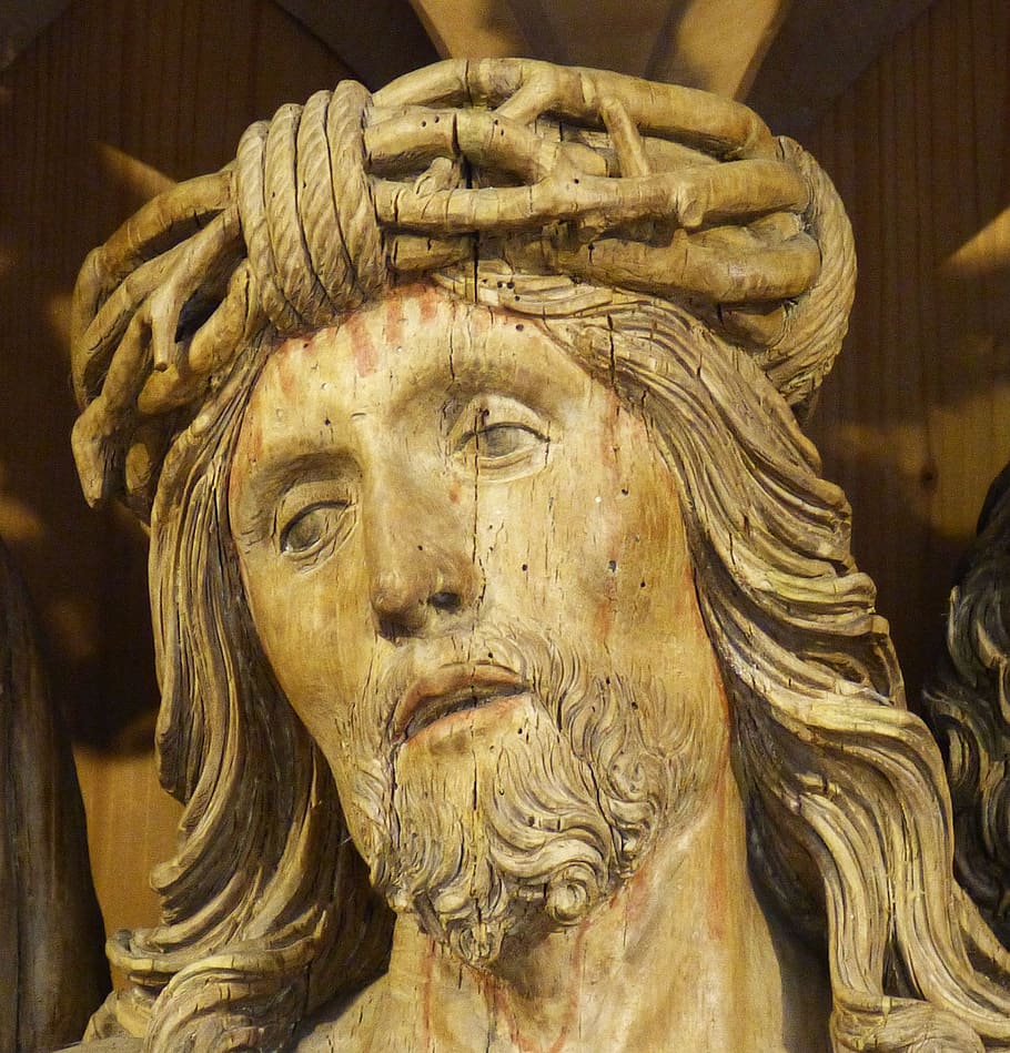 closeup photo of Jesus Christ statue, image, relief, wood, historically HD wallpaper