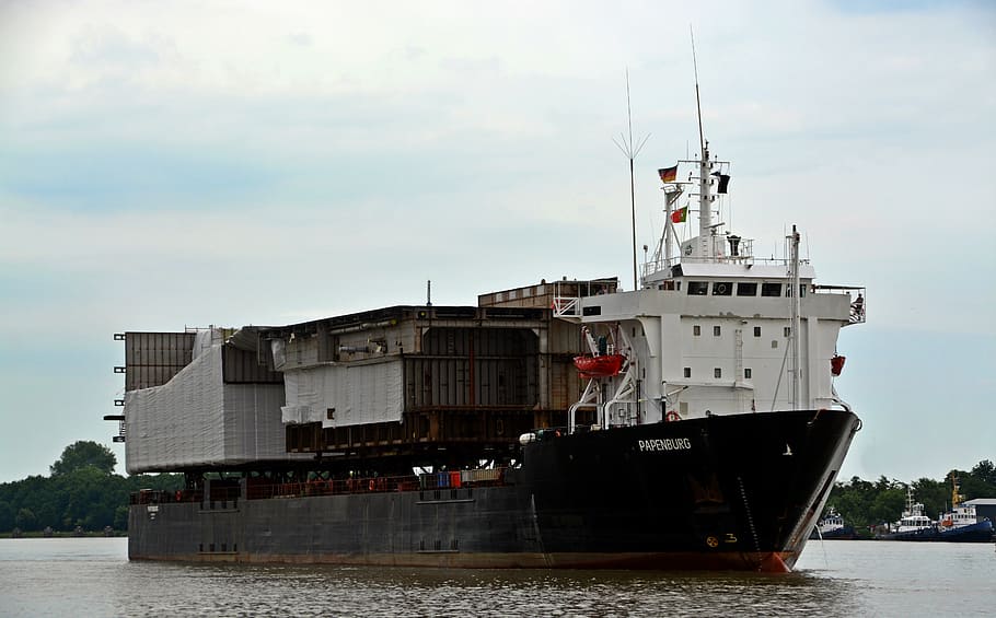 ship, transport, heavy duty, shipping, transport of goods, traffic, HD wallpaper