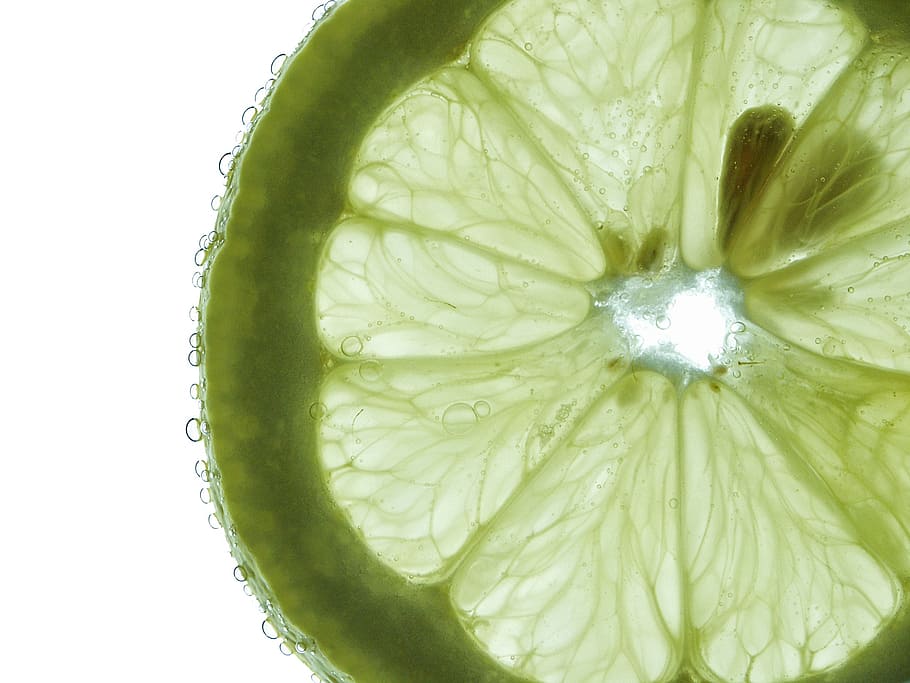 macro photography of green sliced fruit, frisch, water, drip HD wallpaper