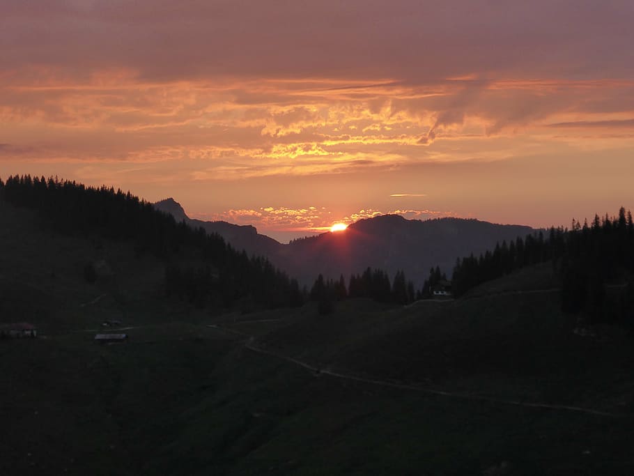sunset, tyrol, alpine, scenics - nature, sky, beauty in nature HD wallpaper