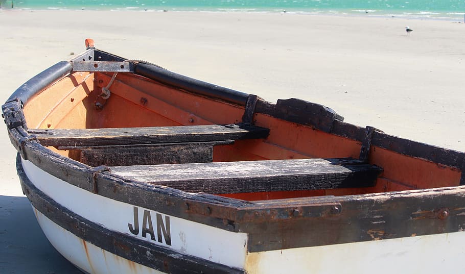 Boot, Sea, Beach, Stainless, Anchorage, ocean, rowing boat HD wallpaper