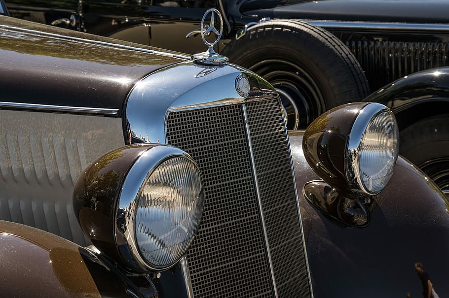 vintage brown Mercedes-Benz vehicle, oldtimer, auto, classic HD wallpaper