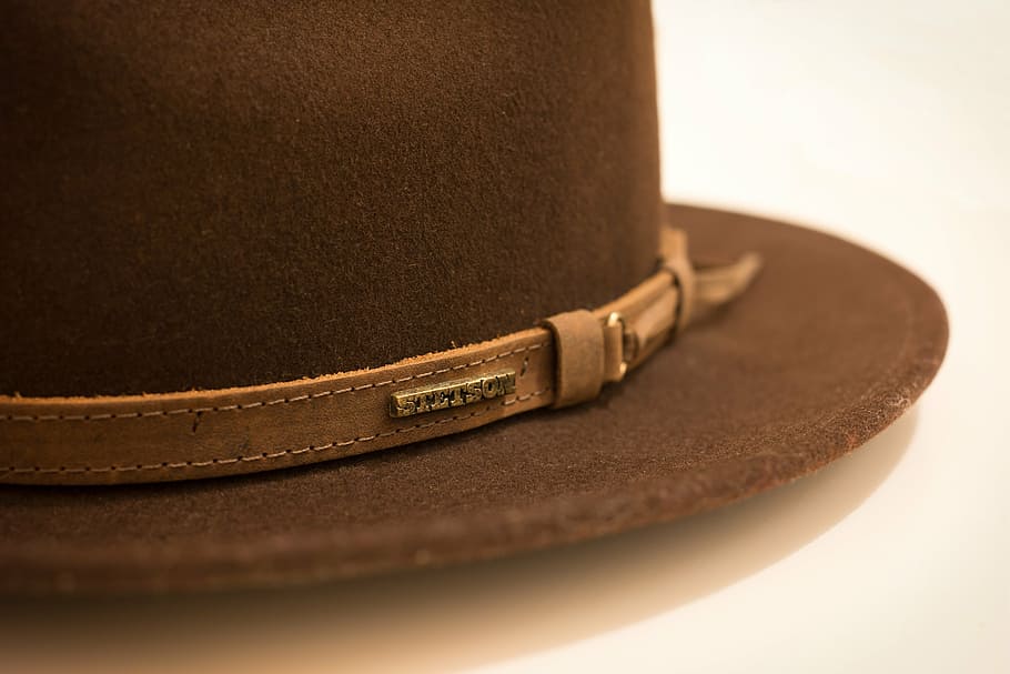 brown hat, fedora, western, stetson, cowboy, cowboy hat, felt HD wallpaper