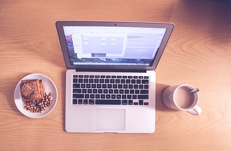office, work, desk, table, laptop, computer, technology, macbook HD wallpaper