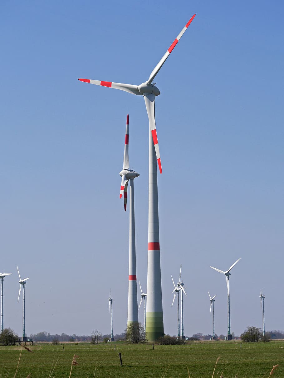 Wind Park, Meter, Class, windräder, 180-meter-class, warnanstrich HD wallpaper
