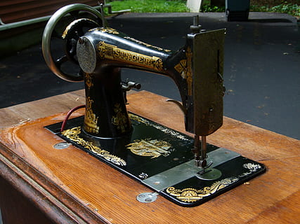 Sewing Machine, Sewing, Machine, Antique, vintage, 1890, treadle HD wallpaper
