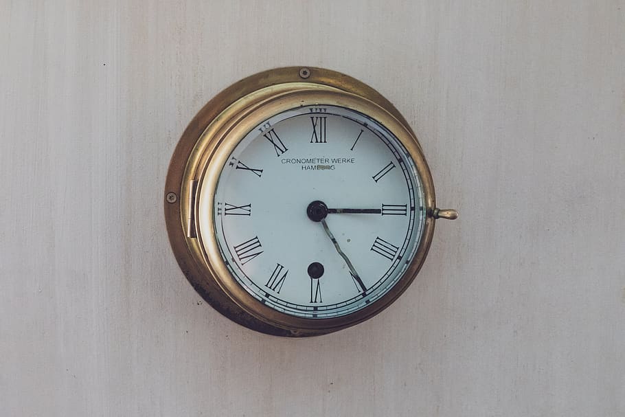 clock, timepiece, watch, wall, dial, pointer, antique, retro look HD wallpaper