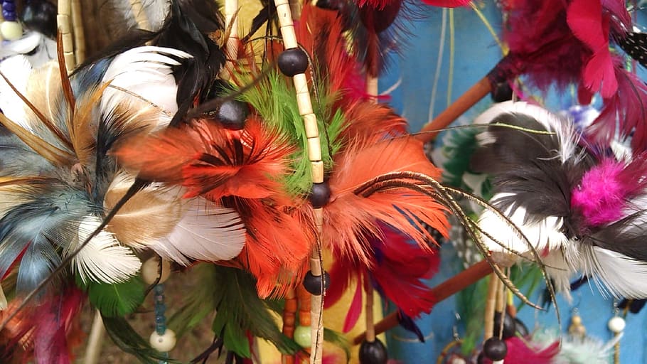 crafts, indigenous, art, multi colored, choice, no people, feather HD wallpaper