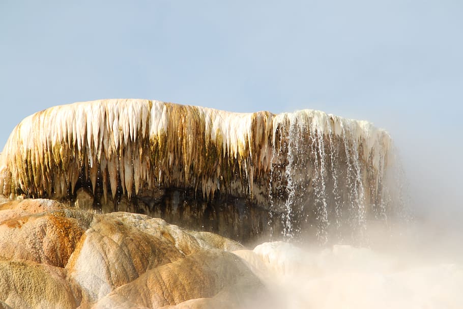 Yellowstone, Mammoth Springs, wyoming, park, hot, national, HD wallpaper
