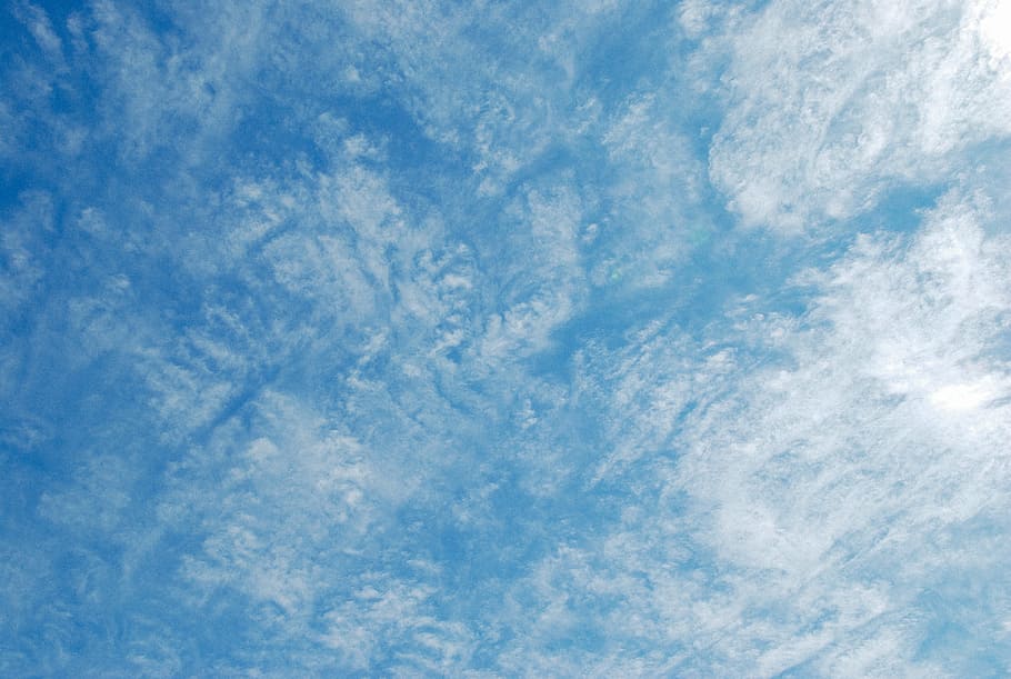Clouds, nature, blue, weather, air, day, sky, backgrounds, outdoors HD wallpaper