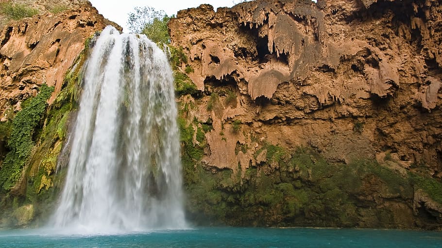 waterfall, river, rocks, cliff, nature, scenics - nature, motion HD wallpaper