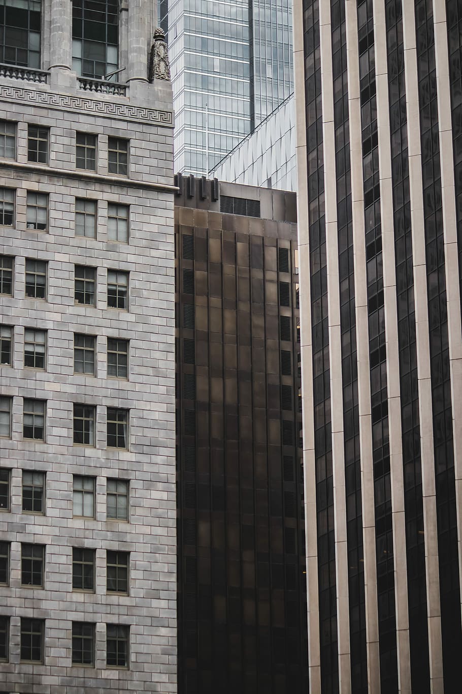 photo of high-rise building, structural shot of gray and brown concrete buildings HD wallpaper
