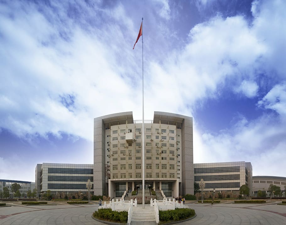 building, jiangxi university of finance and economics, library, HD wallpaper