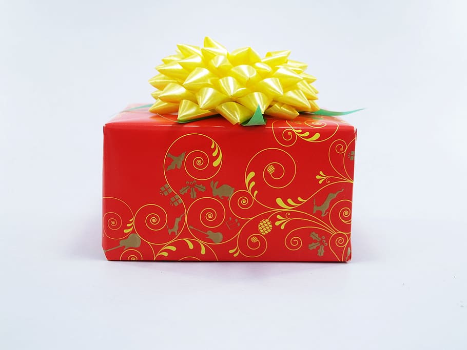 gift, box, red, present, white, bow, birthday, ribbon, xmas HD wallpaper