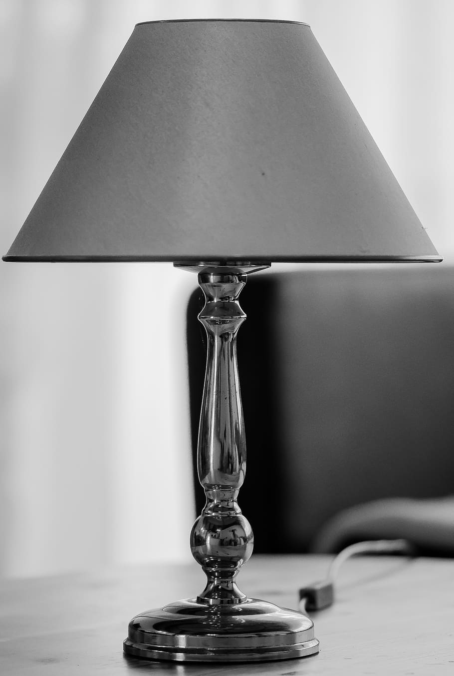 Table Lamp, Lampshade, Decorative, lighting, retro, atmosphere, HD wallpaper