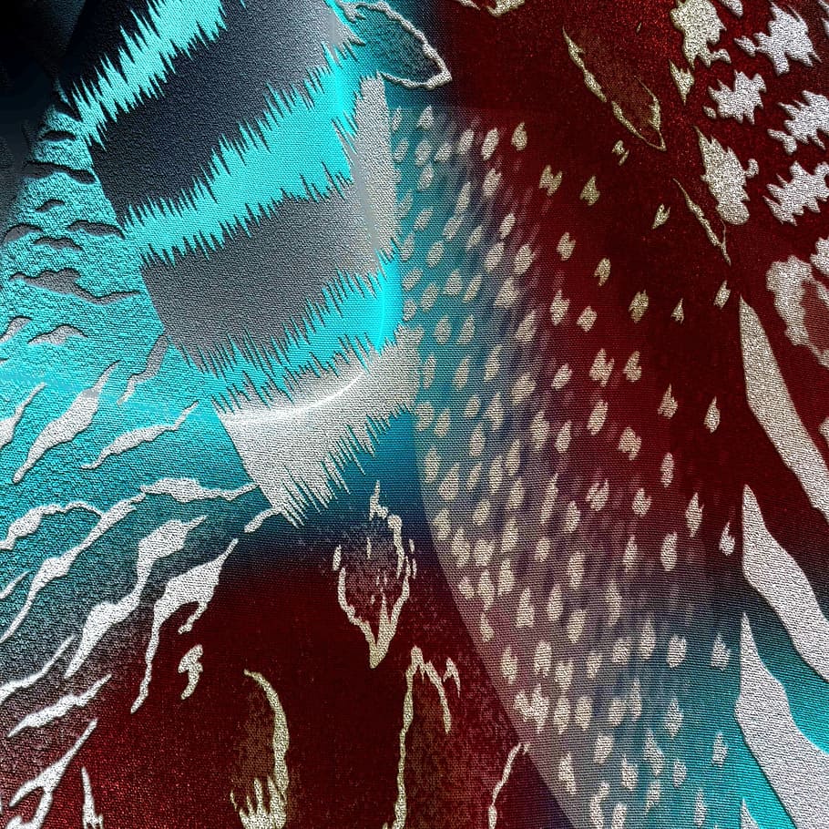 brown, gray,and teal textile, background, patterns, fabric HD wallpaper