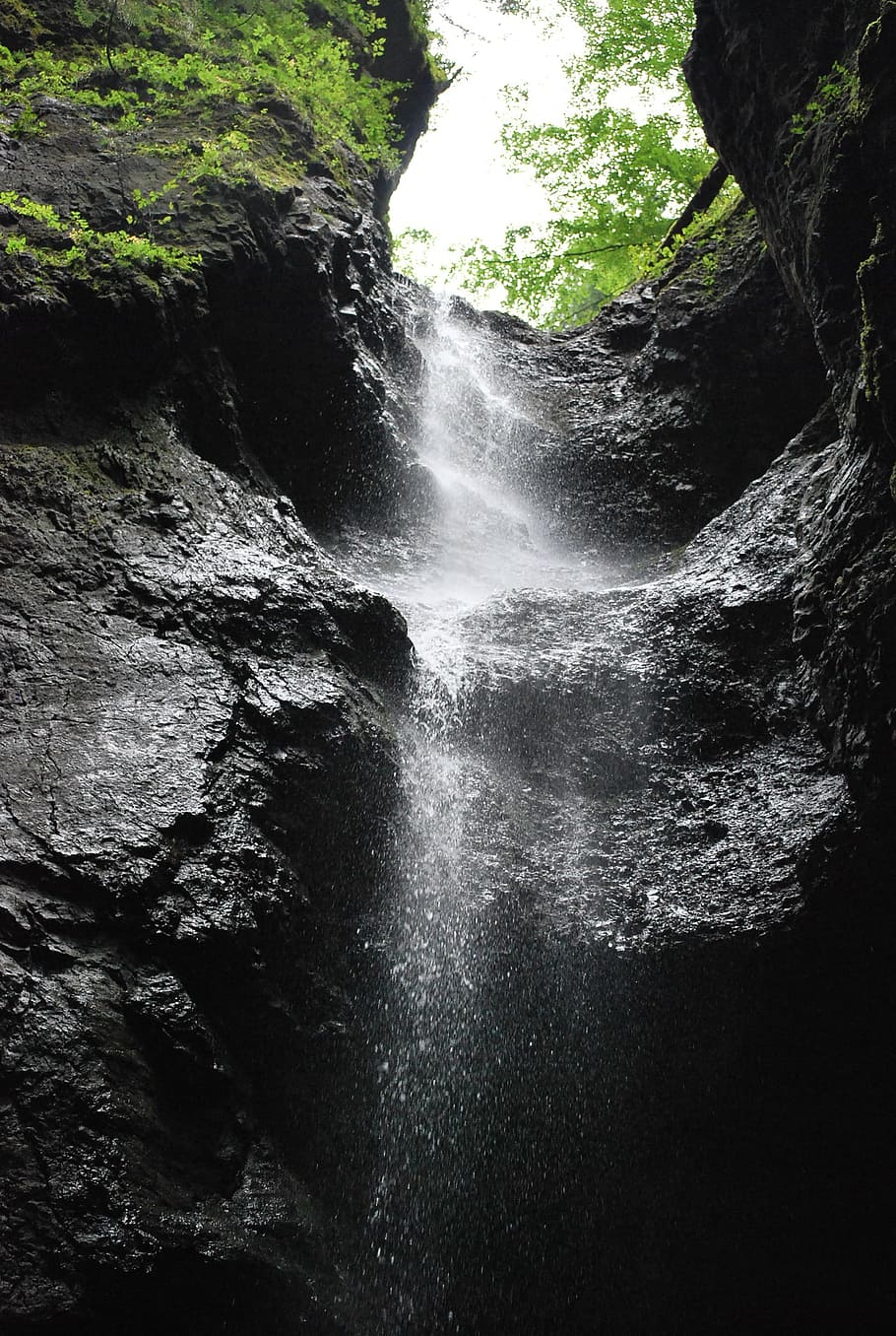 Waterfall, Oberstdorf, breitachklamm, mountain stream, rock - object HD wallpaper