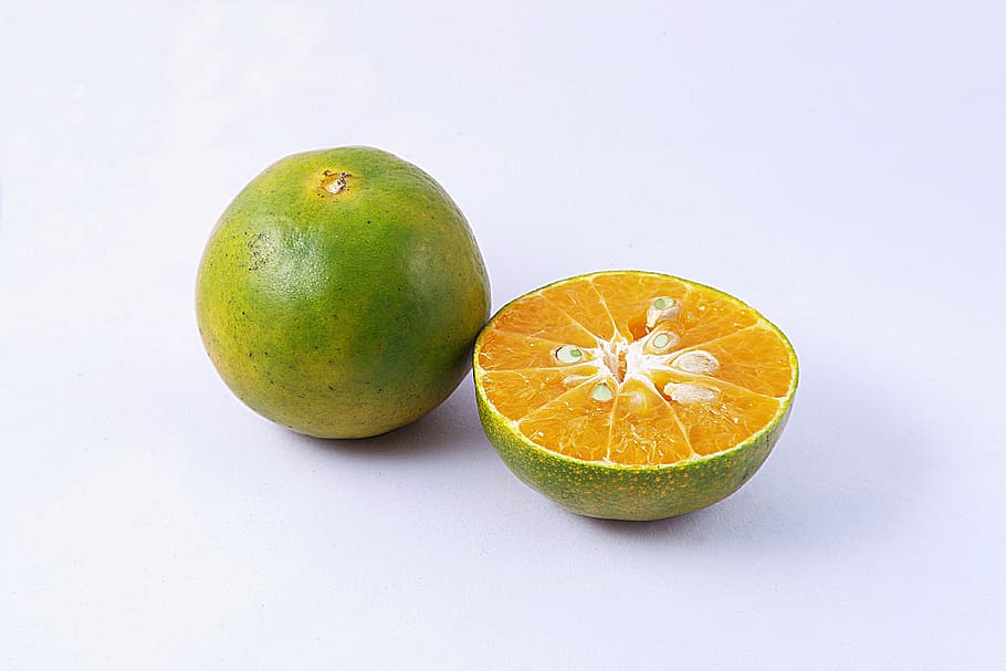 tangerine, fruit, thai, thonburi, di cut, object, green, yellow HD wallpaper