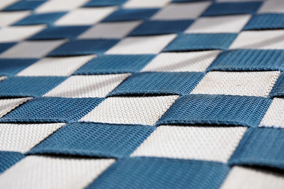 pattern, chess pattern, blue, white, blue white, braid, weave HD wallpaper