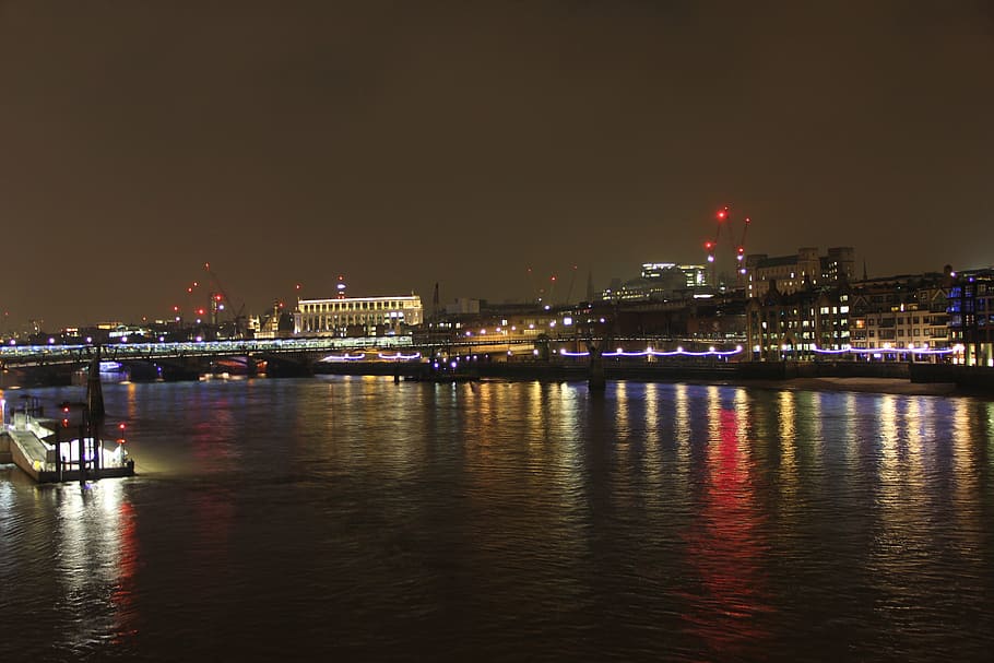 thames, reflection, river, london, england, architecture, london night HD wallpaper