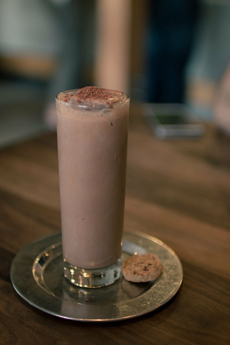 chocolate, drink, drinking glass, table, freshness, food, cafe HD wallpaper